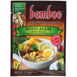 Indonesian Chicken soup Bamboe Instant Ingredients 40g