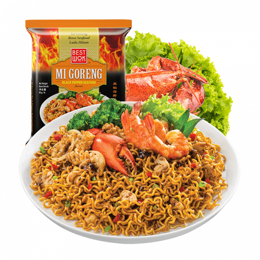 Fried Noodle Black Pepeer Seafood Best Wok