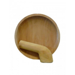 Mortar and pestle wood - 20 cm